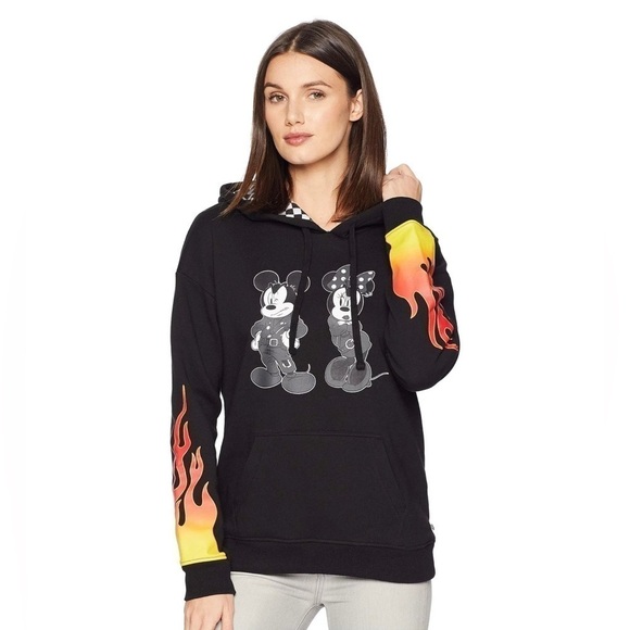 VANS and DISNEY Womens Mickey Black Hoodie Sweatshirt Collaboration, size Small - Picture 1 of 8